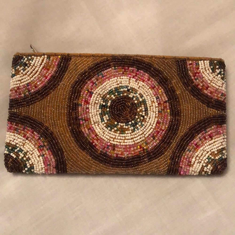 Multicolored Glass Beaded Bag